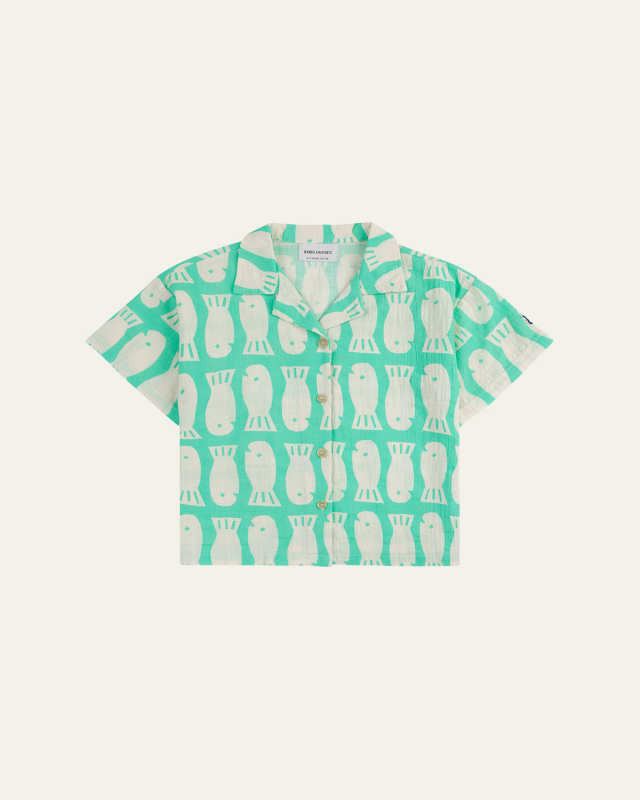 Boy's Lucky Fish Printed Shirt, Size 2-13